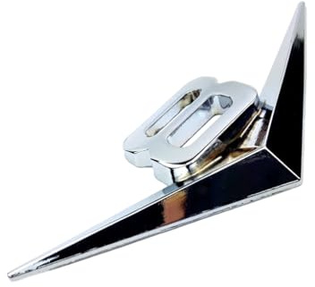 VUIUYOIES Accesorios Elegantes para Coche, Emblema, Insignia, Pegatina para Coches geniales, Accesorios duraderos de aleación de Zinc para Emblema Adhesivo para Coche, V8: Plata