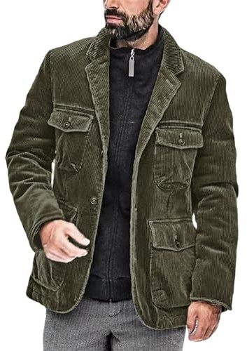 Duohropke - Blazers casual de cordón para hombre, deportivos y de negocios, elegantes y modernos, chaqueta de traje para bodas y fiestas, blazer para hombre, saco deportivo y de ocio, 01 verde., XL