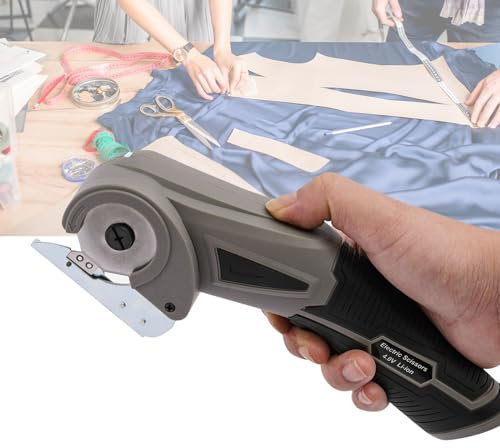 Elektrische Stoffschere, Stoffschneider Schneiderschere Schere Schneider Schere Stoff Leder Teppich Nähen Cutter 4V