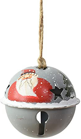 WELLDOER Weihnachtsglocken Ornamente Weihnachtsmann Glocken Baum Hängende Anhänger Dekoration Neujahr Geschenk für Urlaub Party Weihnachtsglocken für Dekoration Outdoor