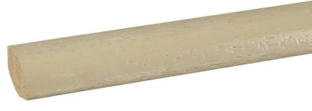 PROVISTON Lot de 10 plinthes quart de barres 14 x 14 x 2000 mm, en bois massif, beige à coller, clipser, vis et clous, 20 m