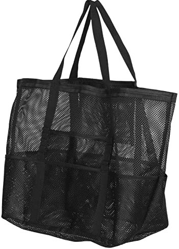 TINEASUR Mesh Strandtasche Für Frauen Große Strapazierfähige Strandtasche Mit Reißverschlusstasche Für Pool Outdoor Und Freizeitaktivitäten Leicht Und Praktisch Für Sommer
