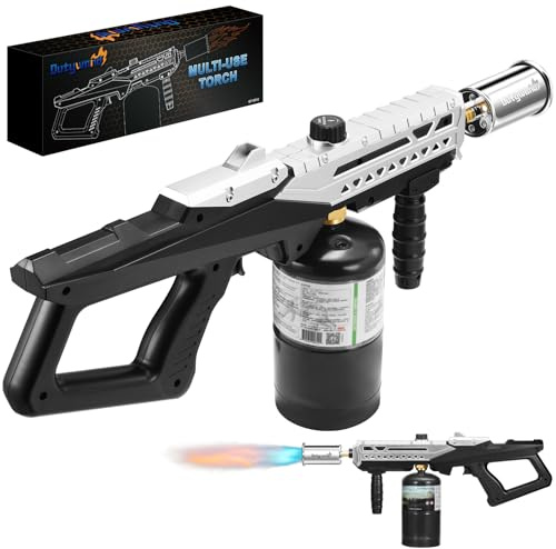 Dutywand Propane Grill torch Gun – Max. 800,000 BTUs Cooking Torch Head – Adjustable Flamethrower for BBQ, Campfire, Charcoal Wood Grills Lighter(Tank Not Included)