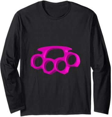 Pink Brass Knuckles Pretty And Hard Core Long Sleeve T-Shirt