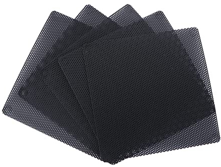 Mikikit 20pcs Computer Fan Mesh Pc Fan Grill Pc Cooler Dust Filter Pvc Strainer