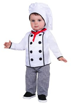 Dodici Costume Cuoco Vestito Cuoca Costume di Carnevale primi passi 10-36 mesi (Cuoco, 13/18 mesi)