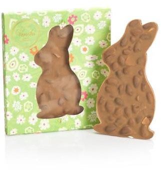 Venchi - Brutto&Buono, Lastra Artigianale di Cioccolato al Caramello con Mandorle Salate a Forma di Coniglio, 160 gr, Senza Glutine, Collezione Pasqua, Idea Regalo