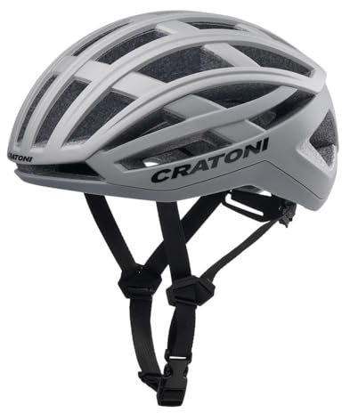 cratoni - C-Airlite - Casco da bicicletta - grigio argento opaco - 52-56 cm - adolescenti adulti - MTB BMX City Cross