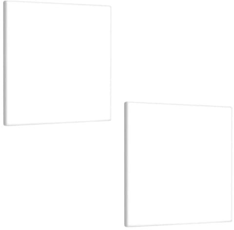 UFURMATE Couverture vierge Wandplatte, 2 PIÈCES 12 cm x 12 cm Plastique sans vis Double couverture vierge Plaque murale Deux prises Couverture de prise d'appareils pour interrupteur (blanc)