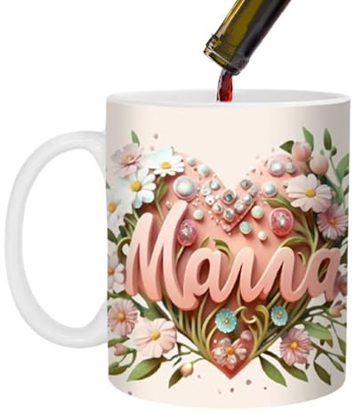 Generisk mammakopp, mors dag mugg – keramisk mor dag kaffekopp, blomdesign uppskattning tekopp för kaffeälskare vän alla hjärtans dag