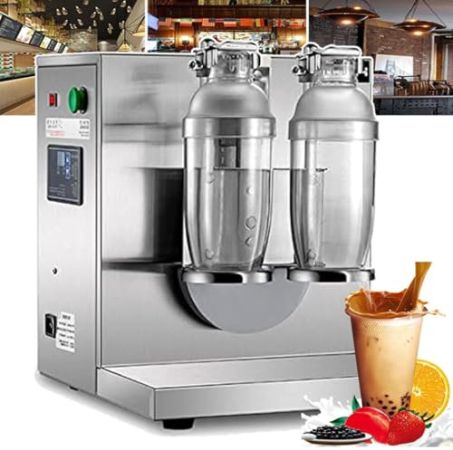 YXYLJOZ Machine à secouer Automatique Le thé à Bulles électrique à Double Cadre en Acier Inoxydable 350 ML 1000 ML minuterie numérique 1 à 120 Secondes mélangeur de Boissons