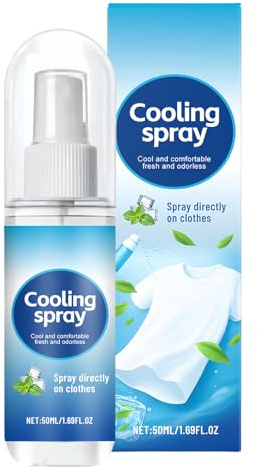 Spray rafraîchissant – Brume corporelle rafraîchissante avec effet immédiat | Formule liquide légère et non chic en flacon de 50 ml pour athlètes, hommes, femmes, adolescents, en plein air, randonnée