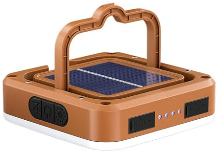 Portable 3-in-1 LED Camping Lantern with 5000mAh Power Bank & Solar Charging, 1150 Lumens Rechargeable Tent Light for Outdoor, Hiking & Emergency Use