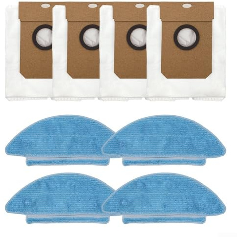TDCuizent Kit de repuesto de bolsa de polvo y paño de fregona para Lubluelu, bolsas de filtro no tejidas y trapos de fregona reutilizables, colección eficiente de polvo, juego de accesorios