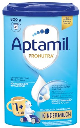 Aptamil Kindermilch 1 Plus – Für Kleinkinder im Wachstum – Mit wichtigen Nährstoffen - Ohne Palmöl – 1 x 800 g – 42 Portionen à 130 ml (Packung mit 6)