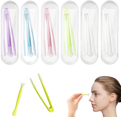 Ruvan 6 PCS Pinces A Lentilles De Contact, Ventouse Lentille Souple, Ventouse Lentille Rigide, Inserteur De Lentilles De Contact, Outil De Enlever Les Lentilles De Contact, Avec Boîte Pour Voyage