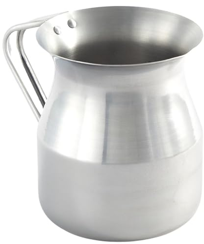 2-Quart Aluminum Chocolatera - Silver Stovetop Chocolate Warmer, Ideal for Hot Chocolate, Fondue & Mexican Cocoa