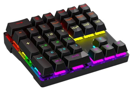 GMBYLBY Tastierino Numerico Retroilluminato RGB Personalizzabile a 33 Resistente all'Acqua Design Hot Swap USB per Contabilità E Ufficio Domestico Tastierino Meccanico USB per Ufficio/casa