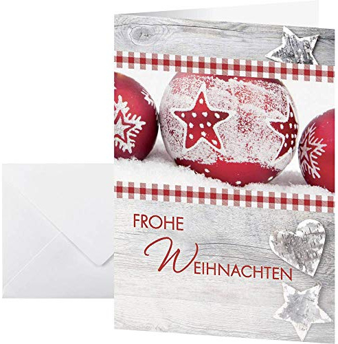 SIGEL DS053 Weihnachtskarten Set mit Umschlag | DIN A6 | 25 Stück Winter Feeling | ideal zum Bedrucken