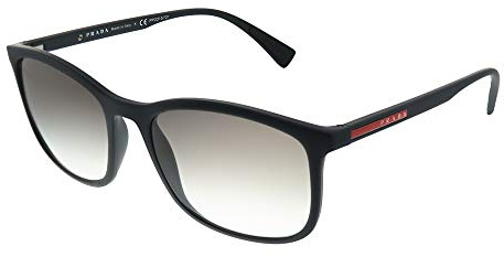 PRADA SPORT Herren 0PS01TS DG00A7 56 Sonnenbrille, Schwarz (Black Rubber/Greygradient)