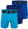 New Balance Men's 6 Boxer Brief Trunk Underpants Fly Front with Pouch, 3-Pack, Cadet/Team Royal/Royal, Medium