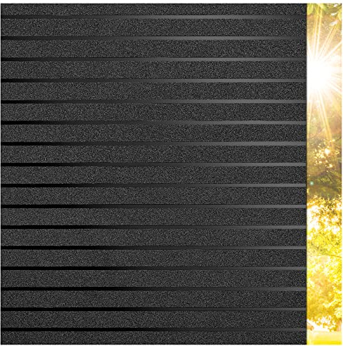 Viseeko Window Tinting Film for Home Total Blackout 100% Light Blocking UV Blocking Window Darkening Film for Bedroom Glass Home Office Static Cling Non-Adhesive