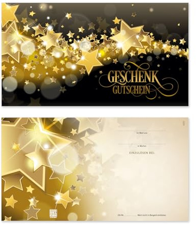 GESCHENKGUTSCHEINcom by POS-HAUER. 50 Gutscheine. Blanko zum Selberausfüllen. Für Weihnachten, für Firmen mit Weinachtsmotiv.