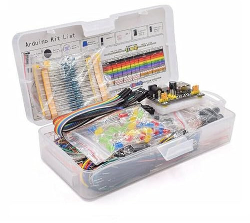 Oniissy Electronic Component for Starter Kit with Box,830 Breadboard Cable Resistor Electronic Component Basic Starter Kit for Arduino