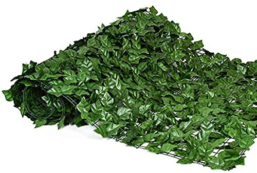 Künstliche Efeu Garten Sichtschutz,Balkon Blätter Zäune Sichtschutz,Künstliche Hecken Gartenzaun Screening Anti-UV Split Panel Outdoor Indoor Garden Abschreckung von Menschen, die über eine Mauer