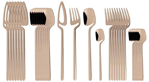 32 stücke Geschirr Klassiker Silber Besteck Set 304 Edelstahl Wohnung Home Gabel Löffel Messer Küche Abendessen Set essgeschirr (Color : Rose)