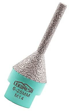 Diamant Fasenfräser 6-25MM LEKOMESH - Diamant Senksenker mit zum Formen Vorhandener Löcher Feinsteinzeug Keramik Granit Marmor,M14 Gewinde,Winkelschleifer