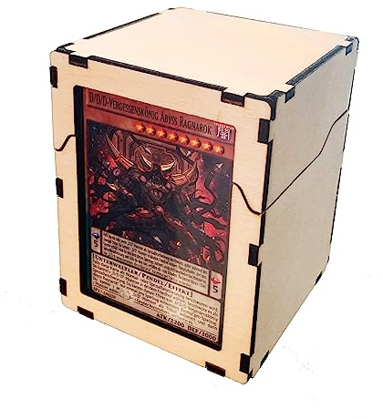 Holz Deckbox Box für Sammelkarten Spielkarten mit Gravur - Deckname Personalisiert