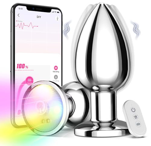 Analvibratoren für Mann Analplug# für Männer Regenbogen mit 9 Vibrationsmodi, Vibratorensets Sex Spielzeug für die Männer Paare mit Fernbedienung, Prostata Stimulation Männer Sex Toyset für Woman