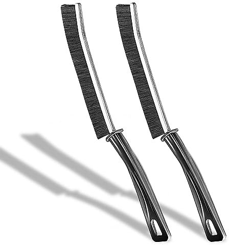 Gap Cleaning Brush Grout Cleaner Brush with Hard Handle Scrub Deep Tile Joints Stiff Angled Bristles for Showers, Bathtubs, Kitchens - Multi-Surface All-Around Household Cleaning Tool (2 Pieces)