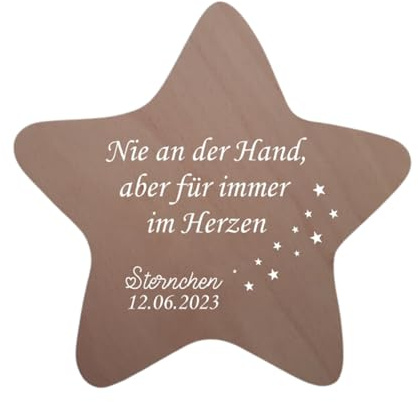 Individuelle Erinnerungsstücke für Sternenkinder und Sterneneltern - Handgefertigt und personalisiert | Trauergeschenk | Geschenk zur Beerdigung