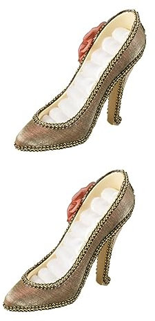 ABOOFAN 2stücke Kreativer Schmuckständer Form Von High-heels Eleganter Aufbewahrungsständer Für Ohrringe Und Stilvolle Dekoration Für Zuhause Edlem Braun