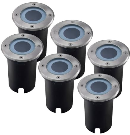 Ledvion - 6X LED Einbauleuchten Rund, IP67, GU10, 1m Kabel, Außenbeleuchtung, Terrassenbeleuchtung