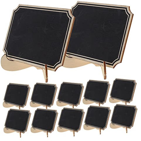 Warmhm 20st Abgerundete Ecken Dekorative Tafelschilder Schwarzes Tafelschild Kleine Kreidetafeln Tafeln Für Hochzeiten Tafel Menütafel Menü-tafel Tischtafel Löschbar Etikett Hölzern