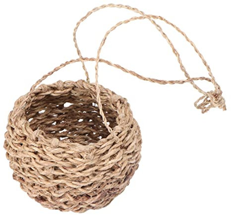 MAGICLULU Handgewebter Mini Hanfkorb Pflanchenkörbchen Natürlicher Aufbewahrungskorb Aus Hochwertigem Mit Gedrehtem Seil Für Blumenampeln Drinnen Und Draußen Multifunktional Für Kleine Sache