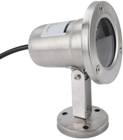 LED-Teichleuchten, Edelstahl-Unterwasserleuchte mit Hervorragendem Design, Energiesparend, für Schwimmbäder, Springbrunnen, Tauchbecken (reines Weiß)
