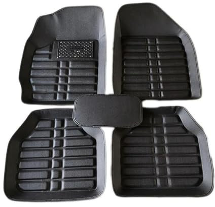 Auto Fußmatten Für VW Für Polo Für 9N 02-2005 2006 2007 2008 2009 Automatten Auto Fußmatten Universal Auto Fußmatte Automatte Passend(Farbe:Schwarz)