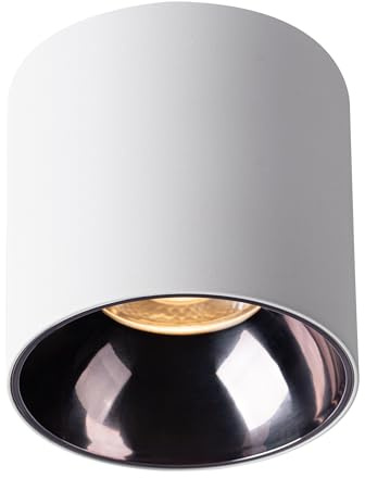 Aisilan Modern LED Downlight Spotlight Indoor, 18W Aluminum Ceiling Directional Cylinder Spot Light Fixture, Warm White 3000K Accent Light for Corridor, Living Room, Bedroom (White)