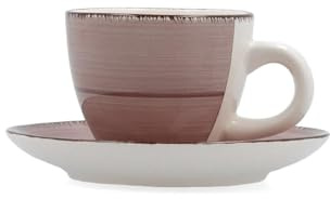 Quid Vita Morning Set De 6 Tazas Con Platillo Cerámica 9cl Loza Apto Microondas Seque Los Platos Por Las Dos Caras Después De Cada Lavado