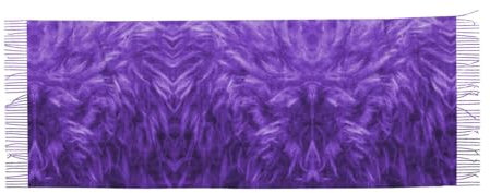 DUORHEV Kaschmir-Schal mit Fransen, lila Druck, superweiches Kaschmir-Material, beste Qualität, warm und stilvoll, Schwarz , One size