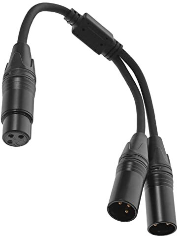 ibasenice Xlr-splitter-kabel Buchse Stecker Xlr-kabel Mit Versilberten Steckern Hülle Für Mikrofon Mixer Und Hohe Haltbarkeit
