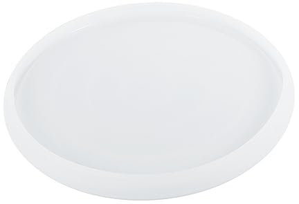 HOODANCOS 1pezzi Stampo Silicone Rotondo Per Fai Da Te Mold Per Vassoio e Piatto Specchio in Resina Antistrappo Durevole e Riutilizzabile Per Artigianato Creativo