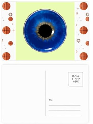 Basketball-Postkarten-Set mit tiefgründigen Schüleraugen, Dankeskarte, 20 Stück