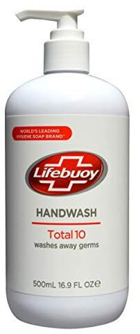 Lifebuoy total 10 handwash 16.9 floz (500) ml please note one bottle