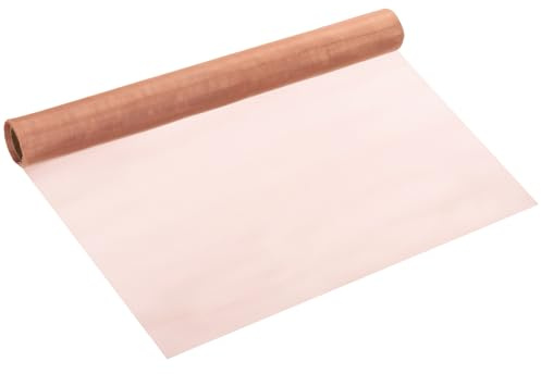 PATIKIL Malla de Alambre Tejida de Latón en Rollo 100cm x 30cm, 1 Rollo 120 Malla Filtro Metal Grueso Compacto Malla de Gasa para Cubierta de Ventana de Seguridad, Púrpura