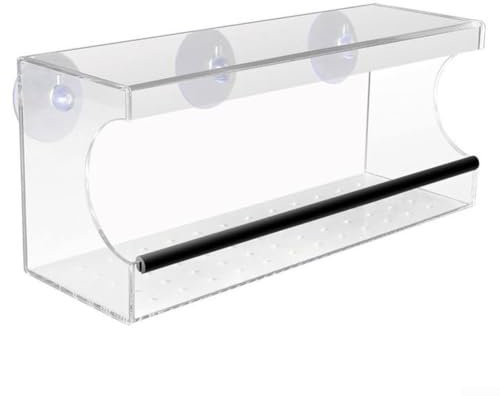 Vogelfutterstation mit Saugnapf-Befestigung für Fenster und Wände, transparent
